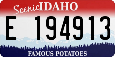 ID license plate E194913