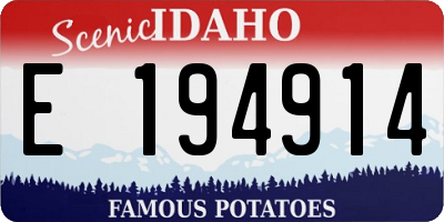 ID license plate E194914
