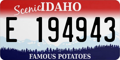 ID license plate E194943