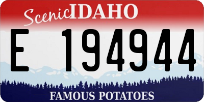 ID license plate E194944