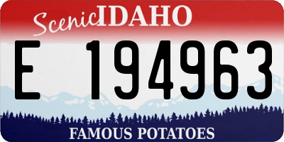ID license plate E194963