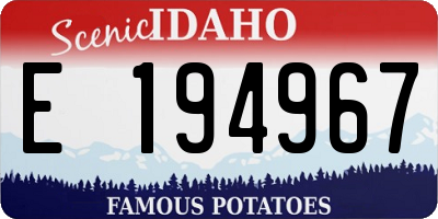 ID license plate E194967