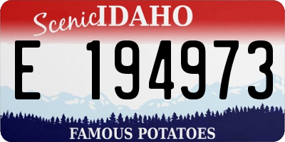 ID license plate E194973