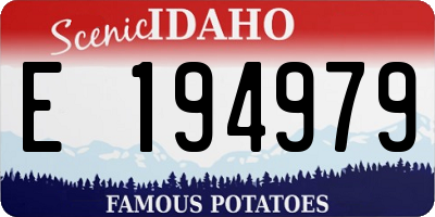 ID license plate E194979