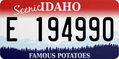 ID license plate E194990