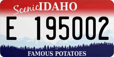 ID license plate E195002