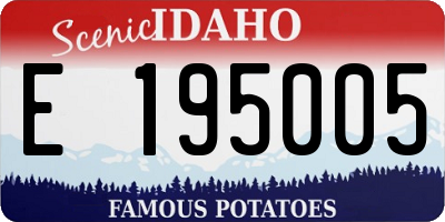 ID license plate E195005