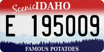 ID license plate E195009