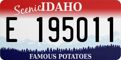 ID license plate E195011