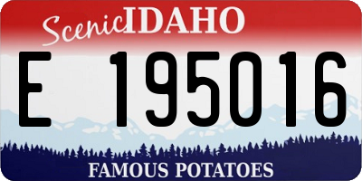 ID license plate E195016