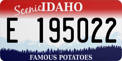 ID license plate E195022