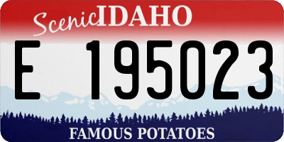 ID license plate E195023