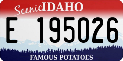 ID license plate E195026
