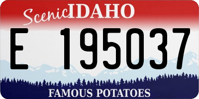 ID license plate E195037