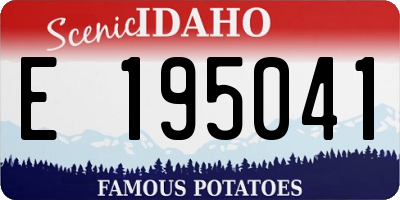 ID license plate E195041