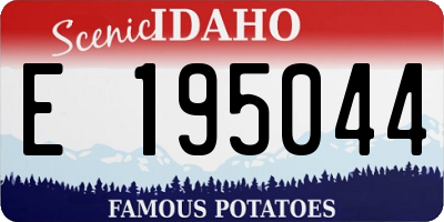 ID license plate E195044