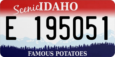 ID license plate E195051