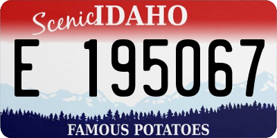 ID license plate E195067