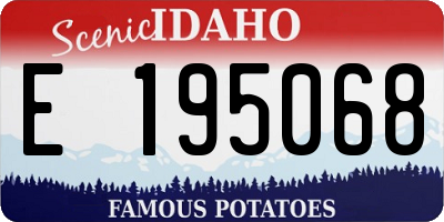ID license plate E195068