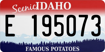 ID license plate E195073