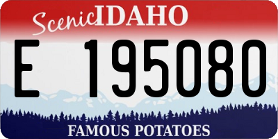 ID license plate E195080