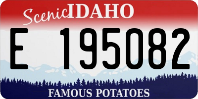 ID license plate E195082