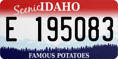ID license plate E195083