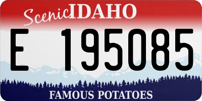 ID license plate E195085