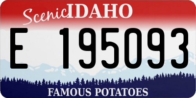 ID license plate E195093