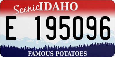 ID license plate E195096