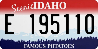 ID license plate E195110