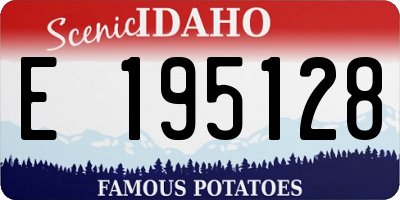 ID license plate E195128