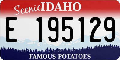 ID license plate E195129