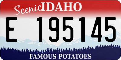 ID license plate E195145