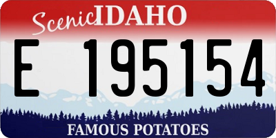 ID license plate E195154