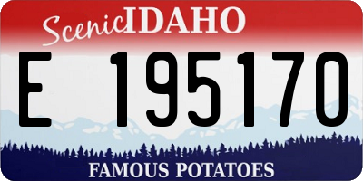 ID license plate E195170