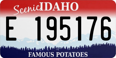 ID license plate E195176