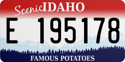 ID license plate E195178