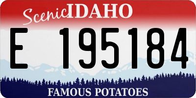 ID license plate E195184