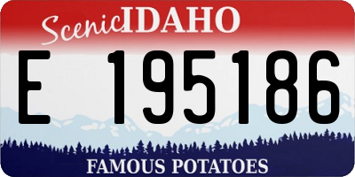 ID license plate E195186