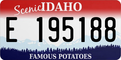 ID license plate E195188