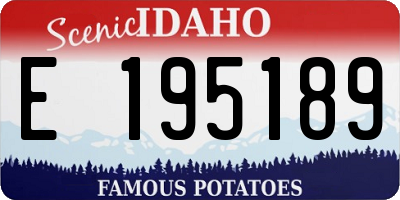 ID license plate E195189