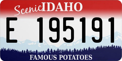 ID license plate E195191