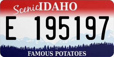 ID license plate E195197