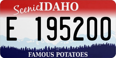 ID license plate E195200