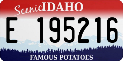 ID license plate E195216