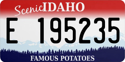 ID license plate E195235