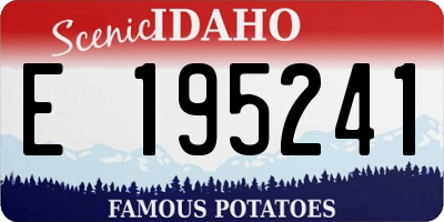 ID license plate E195241