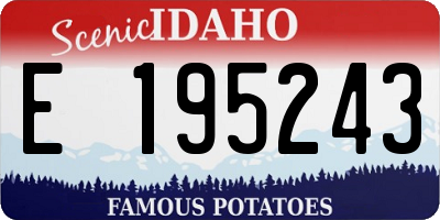 ID license plate E195243