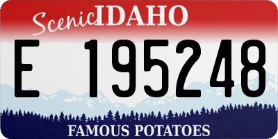 ID license plate E195248